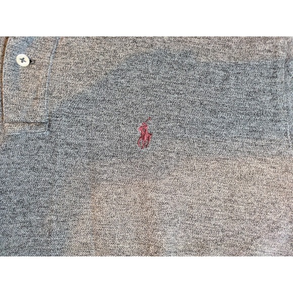 Polo Ralph Lauren Polo Shirt Mens XL Gray Classic Fit Flesh Pony Short Sleeve - Picture 6 of 10